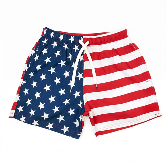 American Flag Swim Shorts